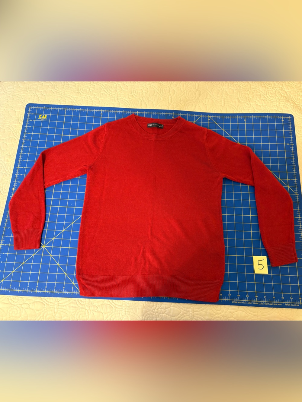 M&S Collection Red Cashmilon soft touch sweater UK 10/US 6